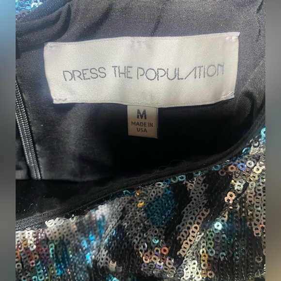 Dress the Population Silver Mosaic Dress - Picture 6 of 7